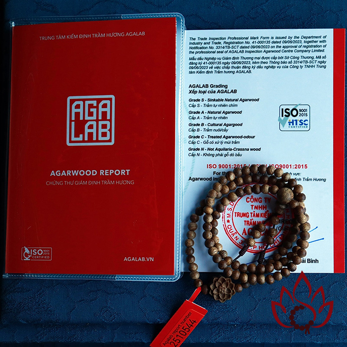 Vòng Trầm Hương 108 Hạt | 4 Ly | Trầm Tốc Kiến Tự Nhiên